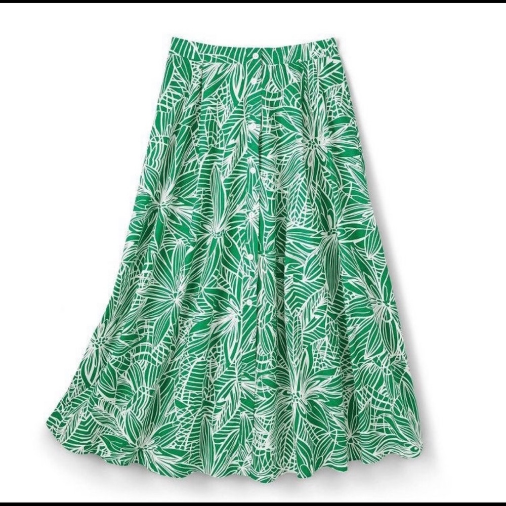 NWT Tabitha Brown x Target Linear Floral Print Maxi Skirt Green L